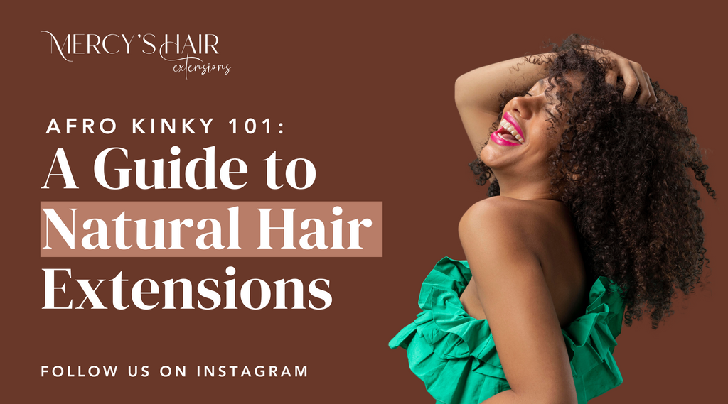 Black woman with Natural afro kinky hair extensions for natural hair inspiration for black women