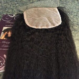 Virgin Mongolian Kinky Curly Silk Base Closure