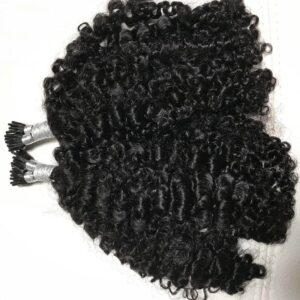 Mongolian Kinky Curly I-Tip Microlinks Hair Extension