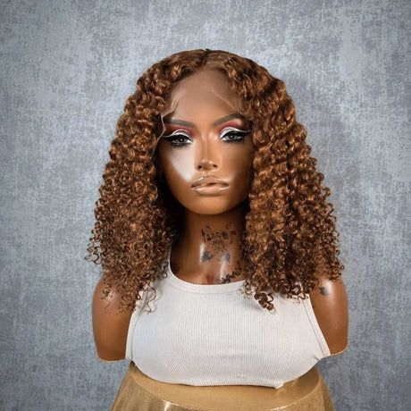 Blonde Afro Kinky Curly Frontal Wig