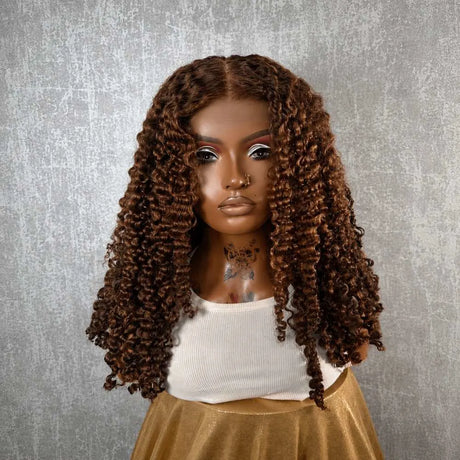 Nina Kinky Curly Honey Blonde Wig