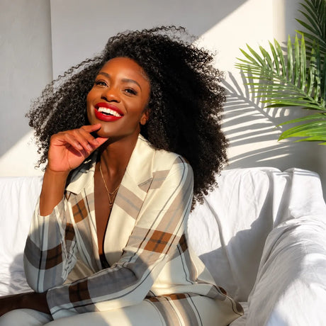 Paige Kinky Curly Frontal Bang Wig 18" Stylish Look For Women