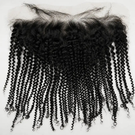 Virgin Mongolian Kinky Curly 13x4  HD Lace Ear-to-Ear Frontal 
