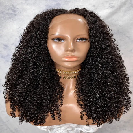 Virgin Mongolian Kinky Curly 3B/3C 5×5 HD Lace Wig Complete Look