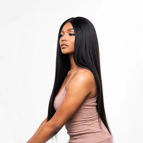 Virgin Mongolian Kinky Straight Hair Stylish Look