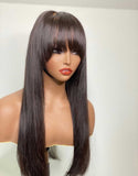 Glueless HD Lace Straight Bang Wig