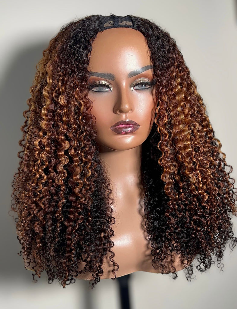 Zoie Kinky Curly U-Part Wig 22"