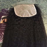 Virgin Mongolian Kinky Straight Silk Base Closure