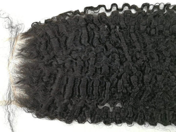 Mongolian Kinky Curly 5x5 HD Lace Closure Hair Extensions