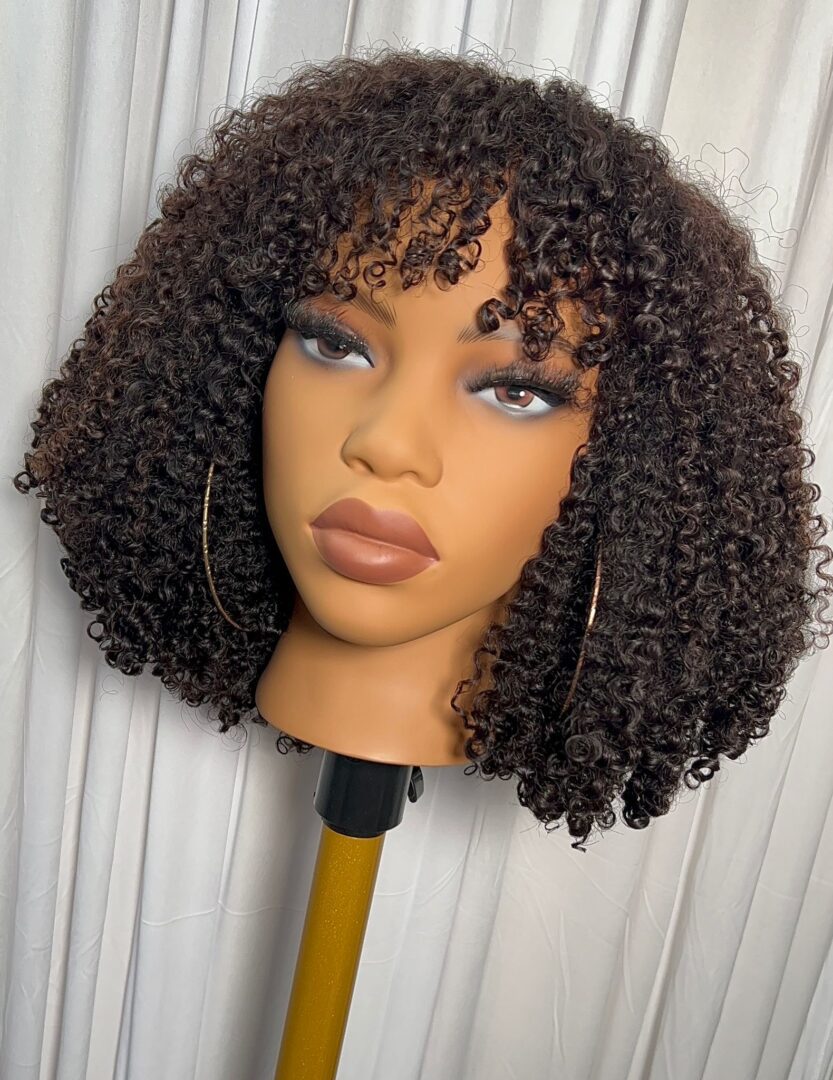 Our Kinky Curly Bang unit 16"